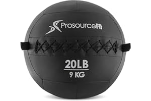 ProsourceFit Soft Medicine Balls, Wall Balls and Full Body Dynamic Exercises, Gray 25 LB