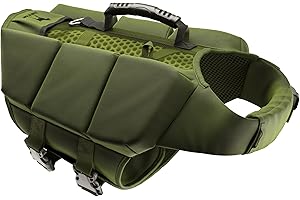 NOAH & PAW Dog Life Jacket, Human Standards Lifejacket Design, Dog Life Vest for Swimming and Boating, 3X Foam Support for Max Floating, Breathable Mesh, Salvavidas para Perros, Size L