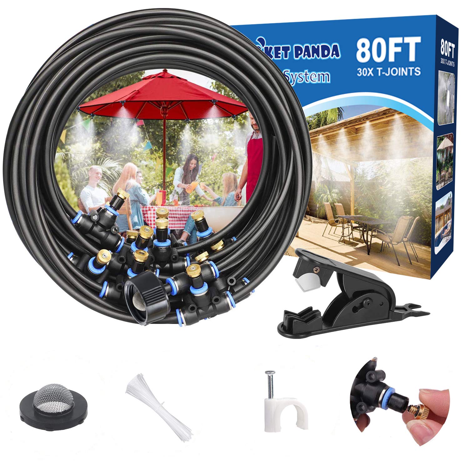 Buy Misting Cooling System,Outside Water Misters for Outdoor Patio,80Ft