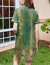 Ekouaer Nightgowns for Women Button Down Sleepshirt