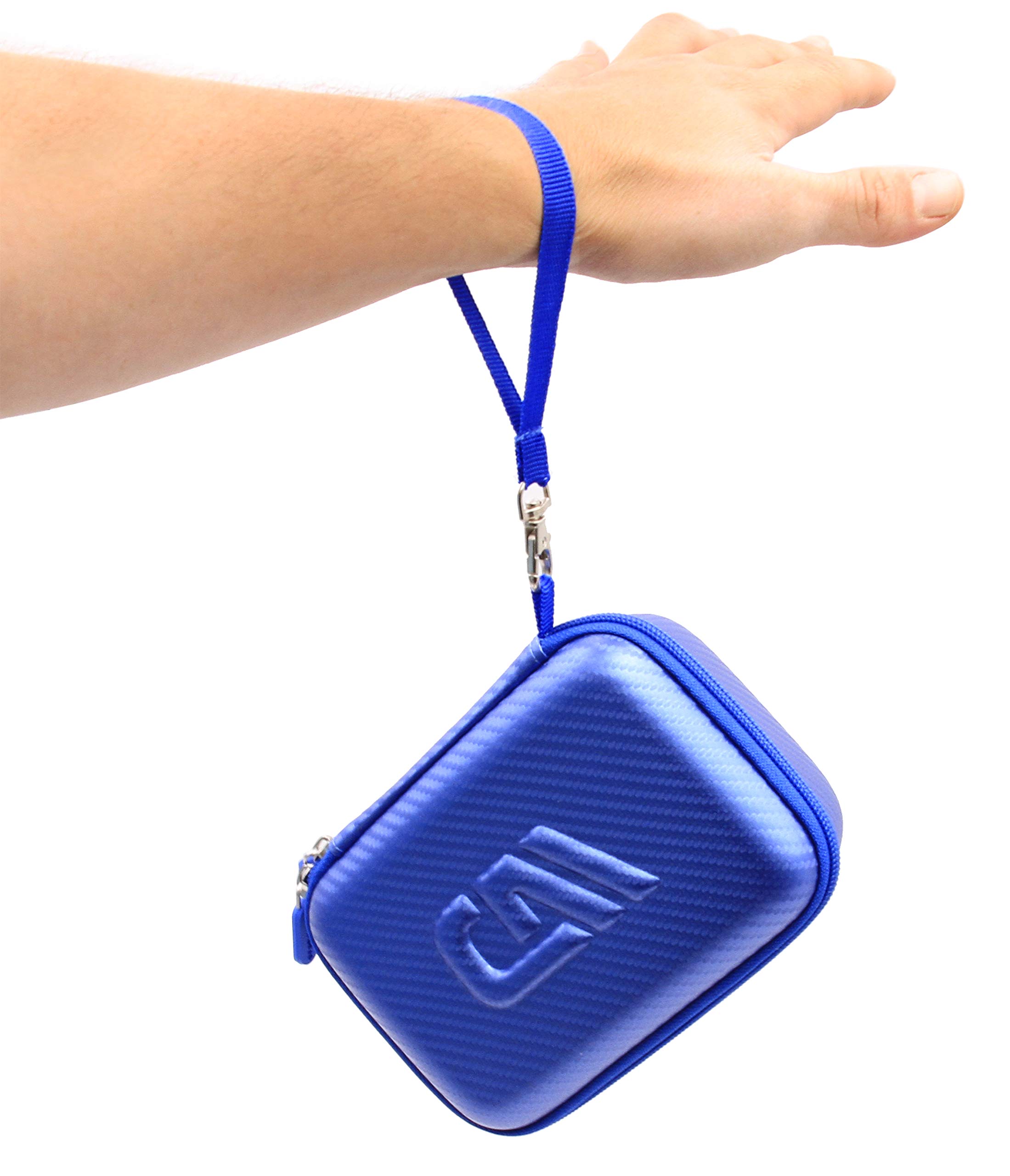 CASEMATIX Blue Travel Case Bag Compatible with Asthma Inhaler, Masks, Spacer Chamber - CASE ONLY, Spacer NOT Included