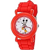 Disney Mickey Mouse Kids' Plastic Time Teacher Analog Quartz Silicone Strap Watch
