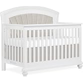 Evolur Nova 5-in-1 Convertible Full-Size Baby Crib in Shimmering Stardust Finish, GreenGuard Gold &amp; JPMA, 3 Mattress Heights Sustainable Pinewood, Convert to Toddler, Day &amp; Full-Size Bed
