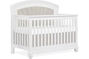 EVOLUR évolur Nova 5-in-1 Convertible Full-Size Baby Crib in Shimmering Stardust Finish, GreenGuard Gold & JPMA, 3 Mattress Heights Sustainable Pinewood, Convert to Toddler, Day & Full-Size Bed