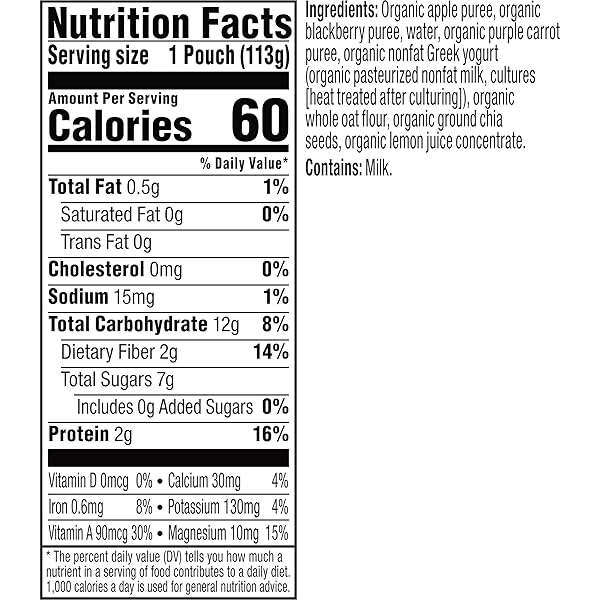 PLUM ORGANICS MIGHTY MORNING ORGANIC TODDLER FOOD – APPLE, BLACKBERRY, PURPLE CARROT, GREEK YOGURT, AND OAT – 4 OZ POUCH – ORGANIC FRUIT AND VEGETABLE TODDLER FOOD POUCH