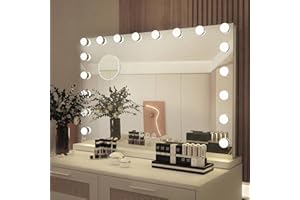 YOURLITE Vanity Mirror with Lights,Large Hollywood Mirror with Lights with 18 Bulbs, 3 Colors Modes & Adjustable Brightness,V