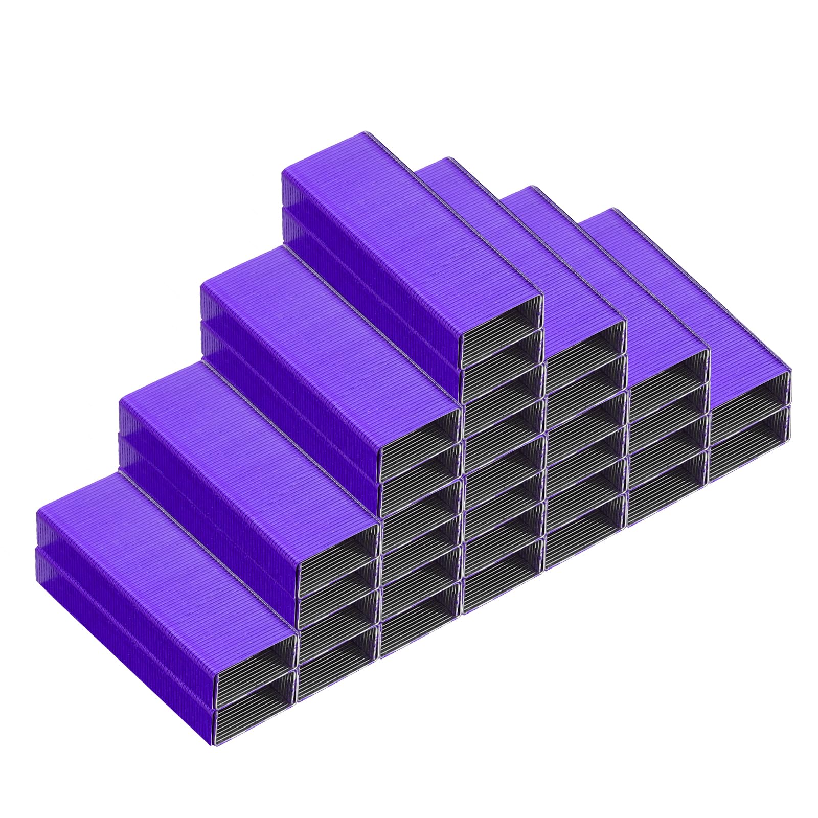 PATIKIL Staples, 2 Pack(1000Pcs Each) #10 Mini 3/16 Inch Length, Purple, Jam Free for Home Office Supplies