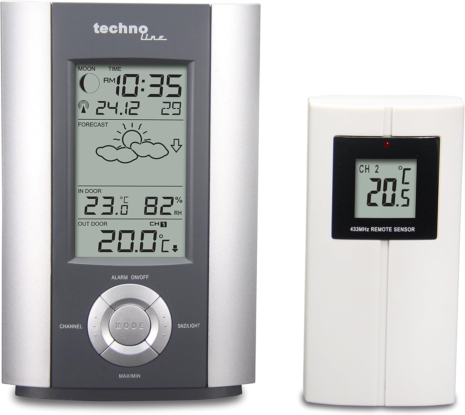 Smart Effects Technoline WS6710 Quartz Alarm Clock and Weather Station