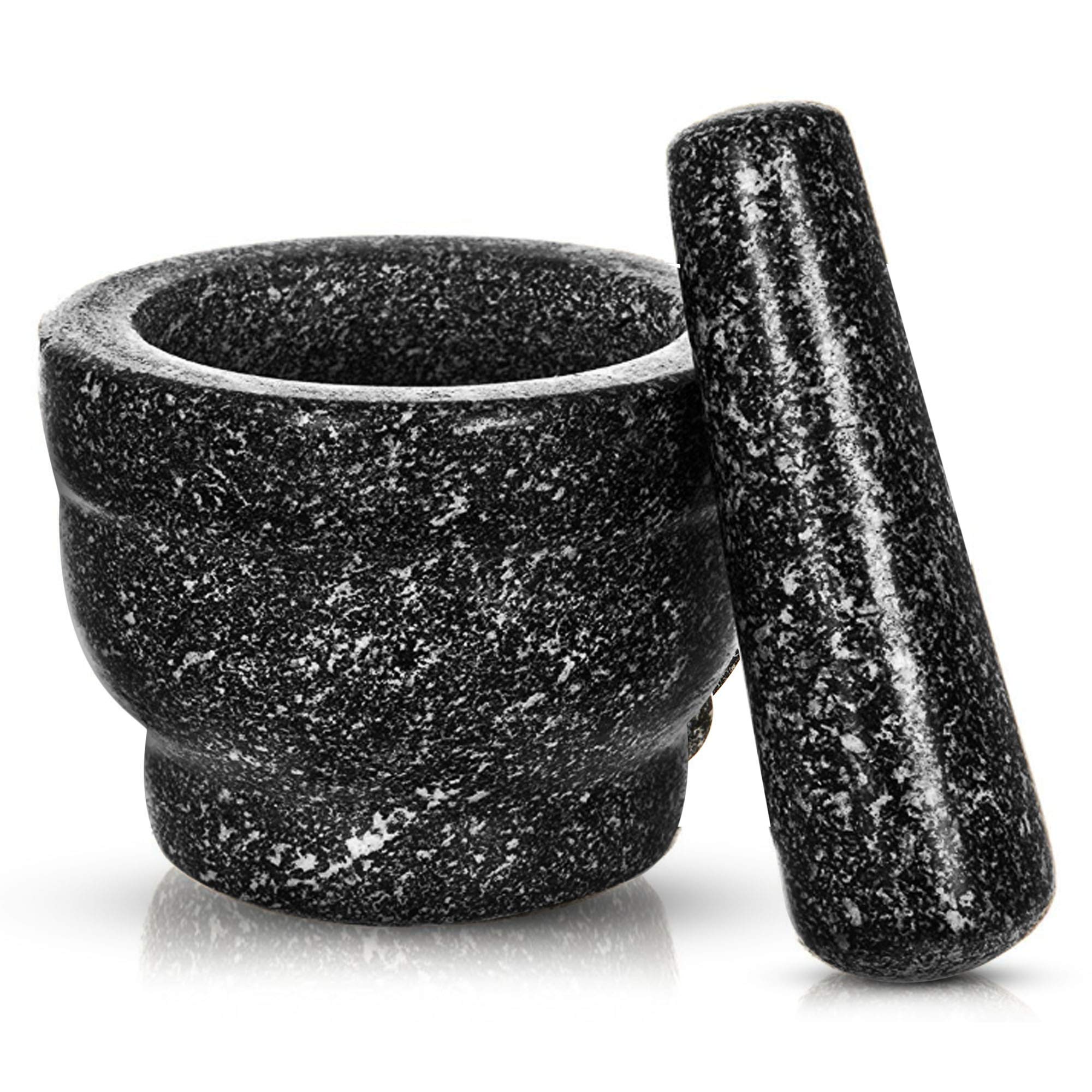 LIVIVO Solid and Durable Natural Granite Pestle and Mortar Spice Herb Crusher Grinder Grinding Paste