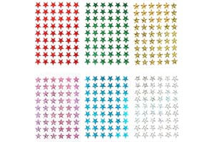 1620 Pcs Holographic Star Stickers, 6 Colors 0.6Inch Diameter Small Stickers, Self Adhesive Sticker for Kids Reward, Behavior