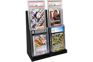 ENDERTOYS Graded Card Slab 2-Tier Stadium Displays (2 Pack), Compatible with PSA, Beckett, and CGC - Trading Card Holder - Card Stand - Sports Card Display