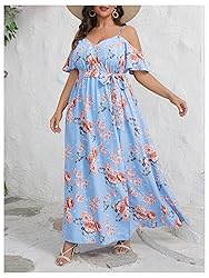 Floerns Women's Plus Size Cold Shoulder Short