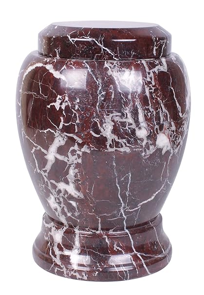 Urnswithlove Adult Cremation Ashes Red Marble Large Urn Outdoor