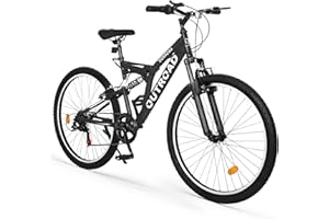 Betterland Mountain Bike, 26 inch Outdoor Bikes, 7-Speed &High-Carbon Steel Cycing Bicycles, Dual Suspension Fork for Men Women Adult, MTB Bicycle with Adjustable Ergonomic Seat