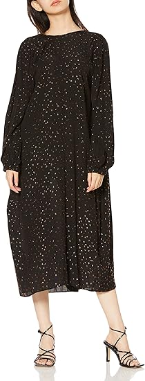 Amazon Co Jp スタイリング ドビードット コクーンワンピース 16wfo5038 レディース Blk 1 号 R 服 ファッション小物