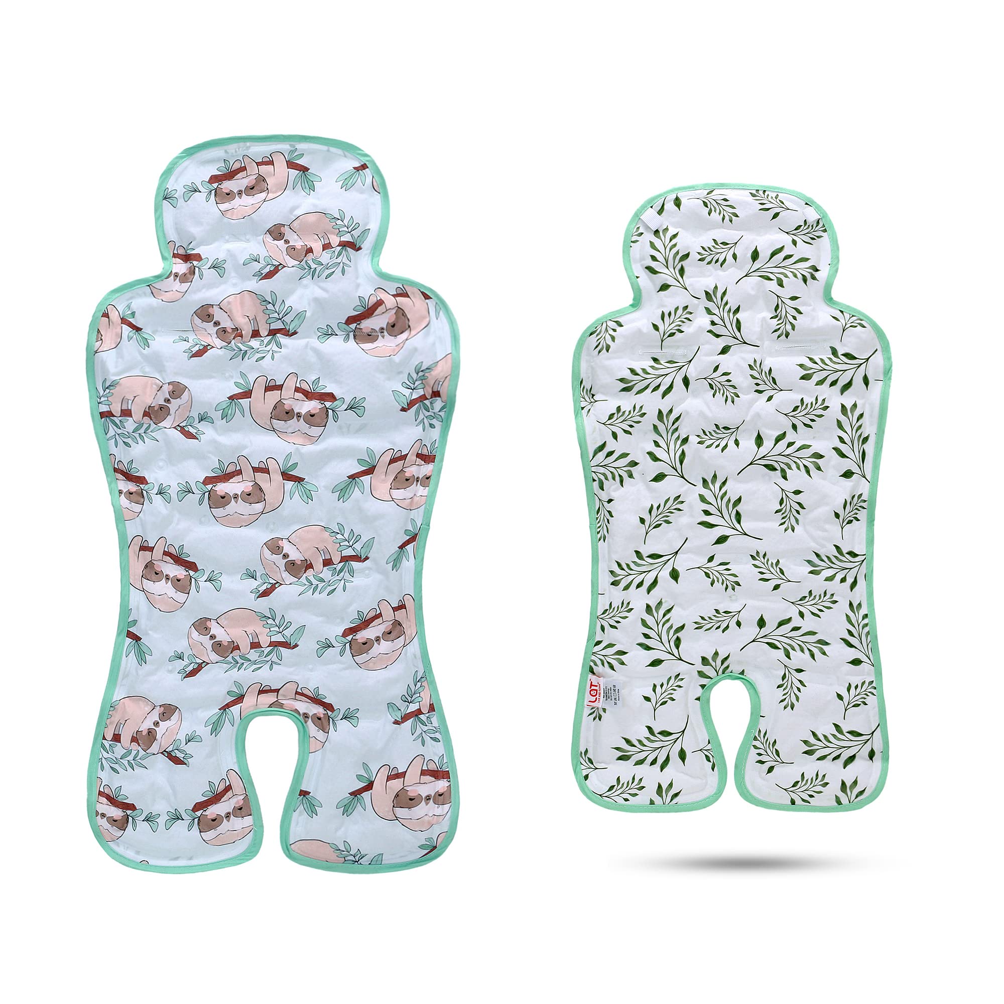 Photo 1 of Gel Car Seat Cooler Pad,1 Pack Double Sides-Universal Baby Stroller Ice Cushion Cooler Mat,Summer Cooling Seat Liner,Multifunctional Suitable for Baby Dining Chair,Child Safety Seat(Sloth + Leaves)