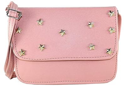 Fargo Focus PU Leather Womens And Girls Sling Bag (Peach_FGO-100-2)