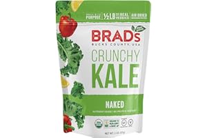 Brad's Plant Based Organic Crunchy Kale, Naked, 12 Bags, 24 Servings Total