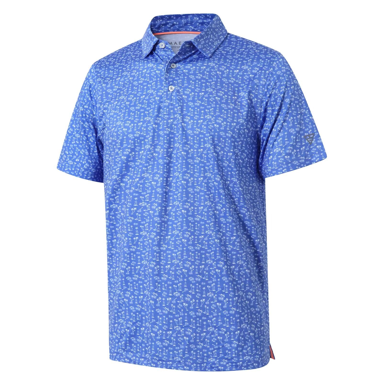 Photo 1 of Golf Shirts for Men Dry Fit Short Sleeve Print Performance Moisture Wicking Polo Shirt 2xl