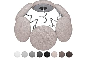 AHAILUOO 12 Colors Fabric Covered Button Twist Pins Dust Ruffle Pins- for Sofa，Upholstery，Armchair Caddies, Armrest Covers,Bed Skirts, Slipcovers, Headliners (Light Brown, 12)