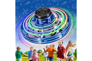 XYNZZEU Flying Spinner, Mini UFO Drone with LED Lights Hand Operated Mini Drones with USB Rechargeable, 360° Rotation Flying Fidget Spinner for Adult and Kids, Christmas Birthday Kids Toys Indoor and Outdoor