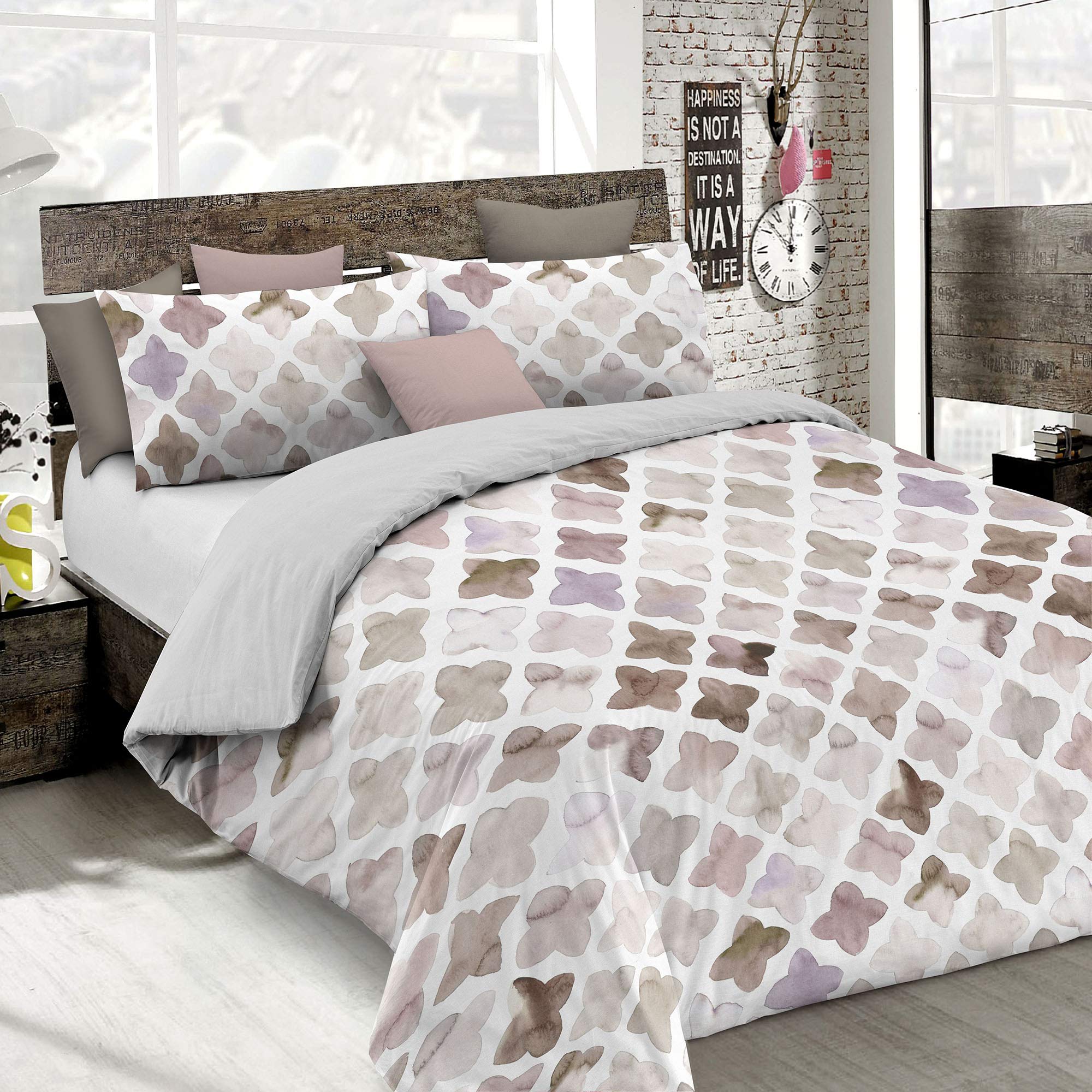 Italian Bed Linen Duvet Cover Fashion, Florence, Small Double