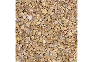 SMANTA 0.9LB Yellow Natural Crushed Stones Gravel Vases Fillers, Irregular Mini Pebbles Broken Stones Chips 6-9mm Handicraft Sand for Succulents Aquarium Gravel Home Garden Stepping Stone Decoration