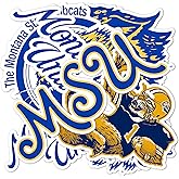 Desert Cactus Montana State University Sticker Bobcats MSU Vinyl Decals Laptop Water Bottle Car Type 2 (T2 Vintage 1)