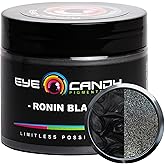 Eye Candy Pigments Premium Black Mica Powder - Ronin Black (50gr) - for Epoxy, Resin, Soap, Paint, Woodworking, Acrylic Pouring, Bath Bombs, Fishing Lures - DIY Arts and Crafts Additive