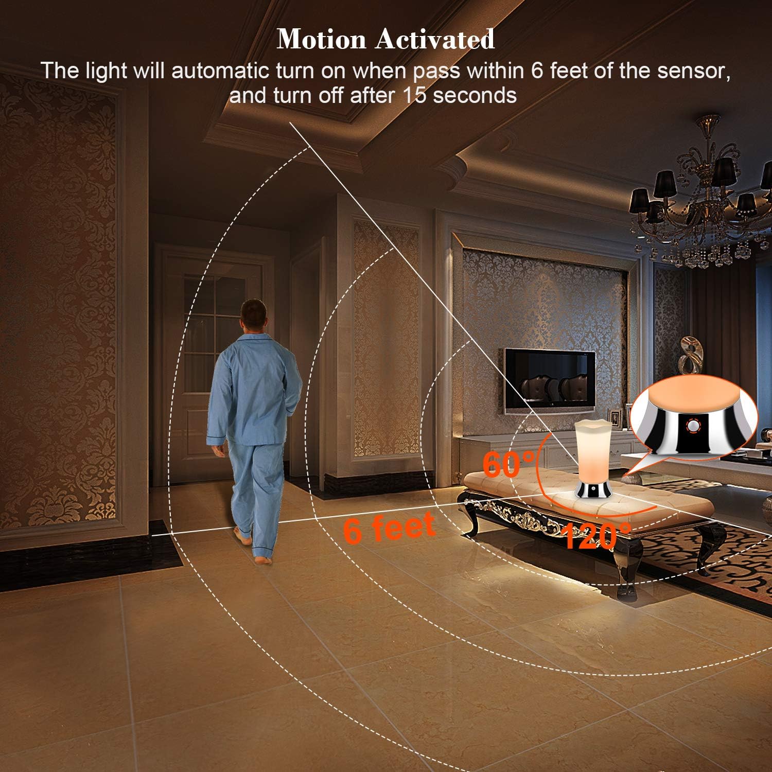 Veilleuse Pour Bebe Lampe De Chevet ppy Lampe De Table Led Sans Fil Avec Detecteur De Mouvement A Piles Lampe De Bureau Lampe De Salle De Bain Mobilier Et Eclairage Fournitures De