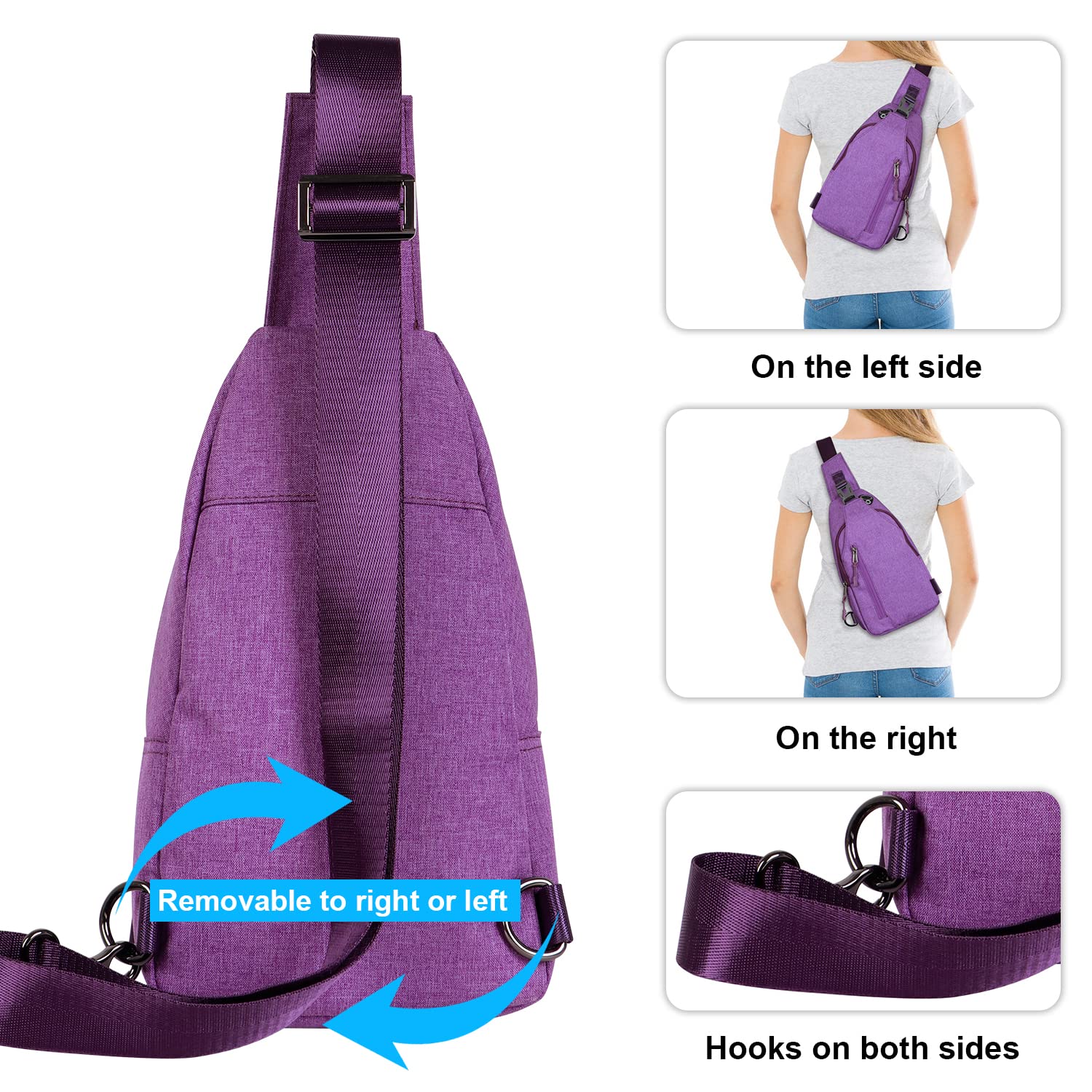 Sling Crossbody Bags Trendy Travel Anti Theft Safe Purse Bags for Women Men Waterproof