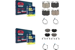 CMX Front Rear Ceramic Disc Brake Pads And Wear Sensors Kit Replacement For BMW X3 KCW-101112