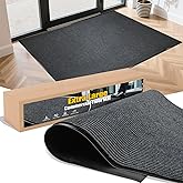 Extra Large Indoor/Outdoor Entrance Mat - 4 x 5 Feet, Rubber Border Door Mat, Waterproof, Low-Profile, Easy to Clean, Rubber Entry Mat,Commercial Floor Mat, Charcoal Grey