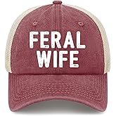 Feral Wife Hat Trucker Hat Men Dad Hats Funny Gifts