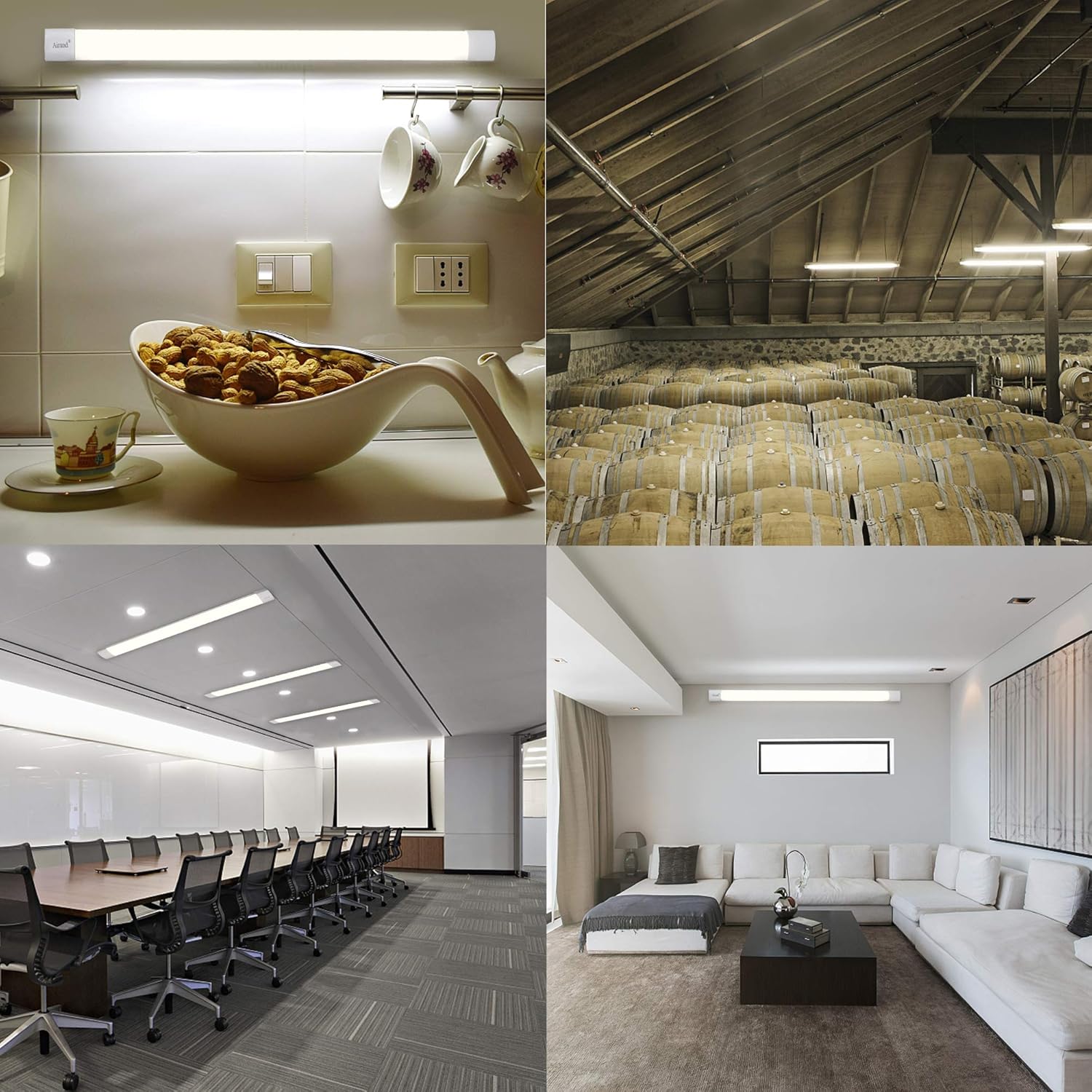 LED Feuchtraumleuchte 18W Airand LED Deckenleuchte Bad 5000K Kaltweiß