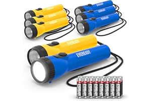 Eveready LED Flashlight (8-Pack) Bright Reliable Flashlights for General Purpose, Great for Camping, Car, Emergency Storm Power Outage Handheld Flashlight (Batteries Included)