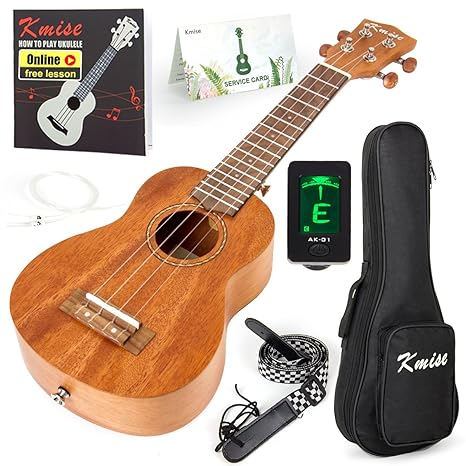 Ukelele Anfänger Vintage Hawaiianische Ukulele mit Uke Starter Pack Kit (Soprano 21'', Acoustic)