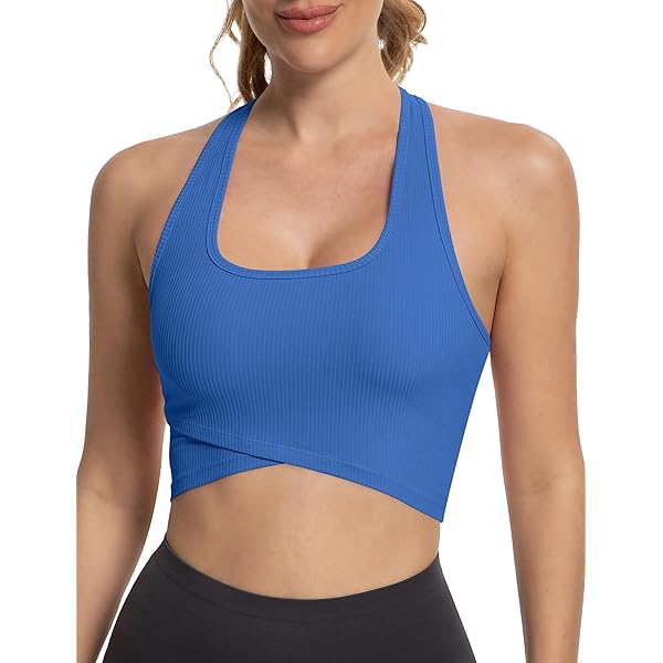 90 Degree By Reflex Long Line Sports Bra Racerback Workout Medium