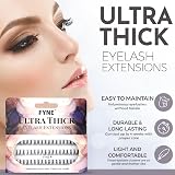 FYNE Individual Eyelashes Black Ultra Short 8mm Volume Cluster Lashes 240 Pcs view 2