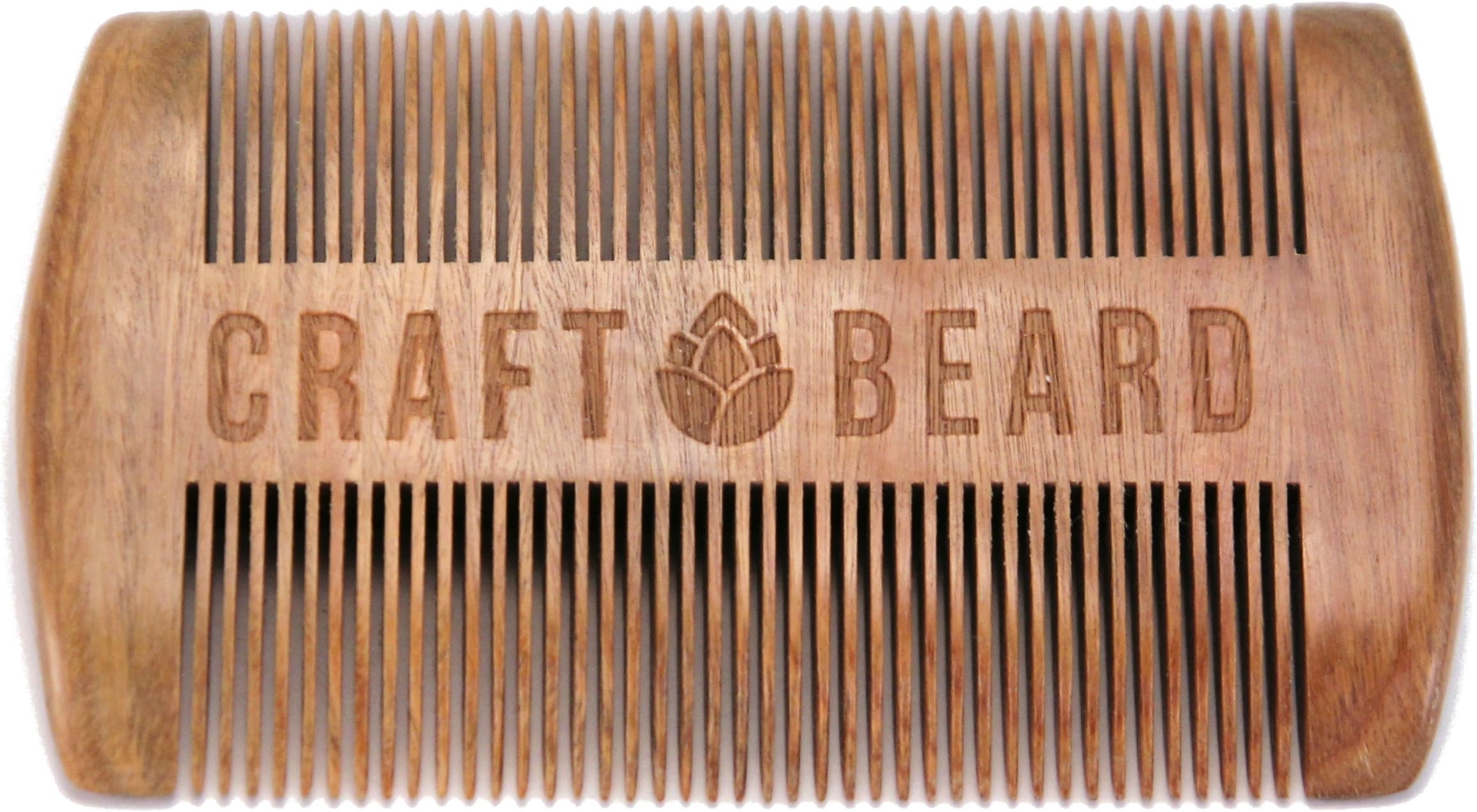Craft Beard | The Beardtender - Handmade Natural Sandalwood Pocket Comb | The Ultimate Men's Beard and Mustache Styling Comb