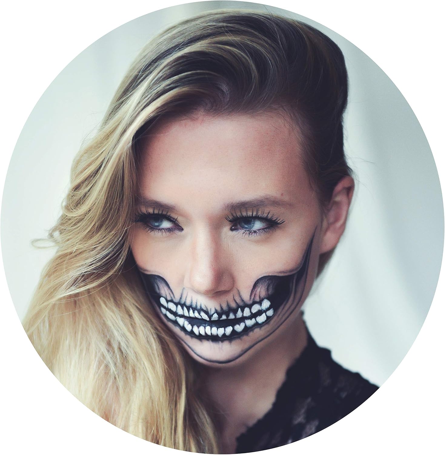 Tattoocrew Adhesivo Crew® 4 x Halloween Tatuajes Calavera Adhesivos para la Cara