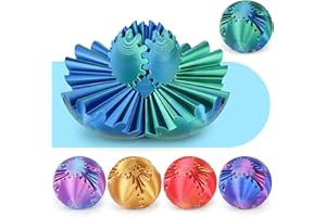 Gear Ball 3D Printed Spin Ball or Cube Fidget Toy,Gear Sphere Fidget Toy,Fidget Ball Gear Toy for Stress and Anxiety Relief, 