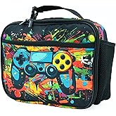 Game Lunch Box Insulated Reusable Lunch Bag Tote Cooler for Women Men Boy Girl School Work Office Picnic