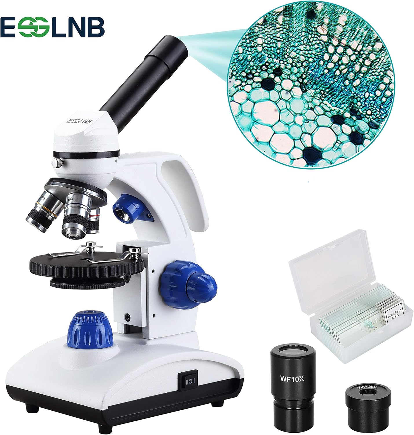 ESSLNB Microscope 40X1000X Biological Microscope for Amazon.co.uk