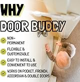 Door Buddy Baby & Cat Proof Latch Grey - Adjustable Door Strap view 6