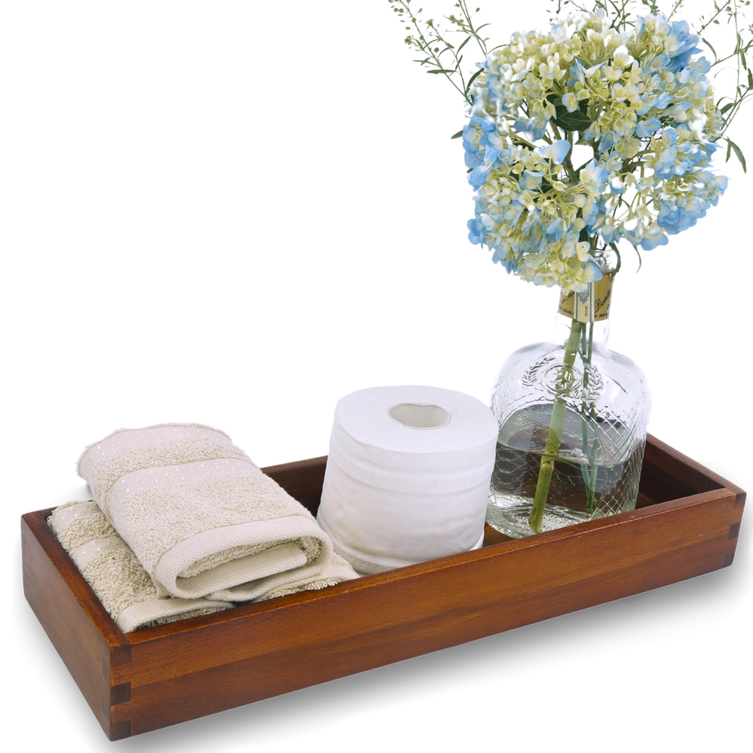 KOLWOVEN Bathroom Tray, Toilet Tank Topper Paper Storage Decorative ...