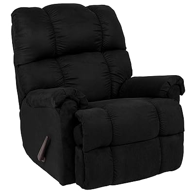 Flash Furniture Sierra Black Microfiber Rocker Recliner