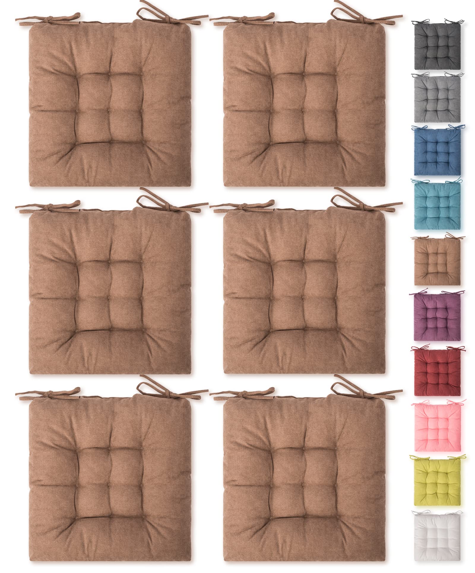 Photo 1 of SQUARE MOON 6 Pack Seat Cushion, Chair Cushion, Comfort Chair Pads, Chair Mat for Indoor, Outdoor Dining Chair, Office Chair, Desk Chair