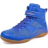 BKWHDAY Kids Wrestling Shoes Youth Boys Girls Boxing Shoes Lightweight Breathable Non Slip for Fitness Powerlifting