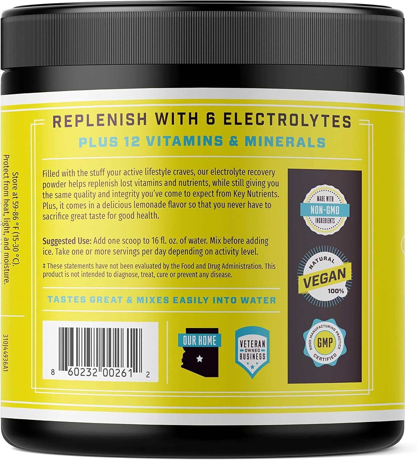 Electrolyte Powder, Lemonade Hydration Supplement 90 Servings, Carb